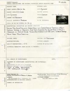 Georgia Architectural and Historic Properties Survey of Mattie Ave. [18], Sycamore, Turner County, Ga., 1981