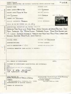 Georgia Architectural and Historic Properties Survey of Mattie Ave. [20], Sycamore, Turner County, Ga., 1981