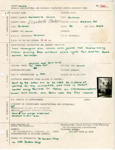 Georgia Architectural and Historic Properties Survey of Railroad Street Church, Quitman, Brooks County, Ga., 1981