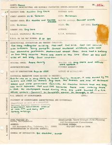 Georgia Architectural and Historic Properties Survey of Maddox Drug Store, 215 E. Screven St., Quitman, Brooks County, Ga., 1981