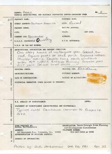 Georgia Architectural and Historic Properties Survey of Rural [005] Southeast Brooks Co., Ga. December 1980