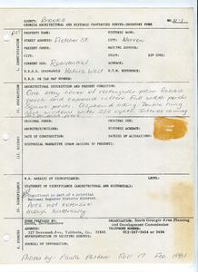 Georgia Architectural and Historic Properties Survey of Morven [01] Fletcher St., Hahira West, Ga. December 1980