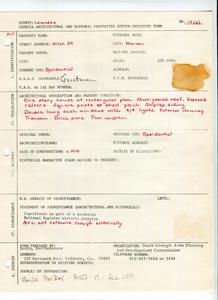 Georgia Architectural and Historic Properties Survey of Morven [013] Hitch St. Quitman, Ga. December 1980