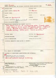 Georgia Architectural and Historic Properties Survey of Morven [017] Hitch St. Hahira West, Ga. December 1980