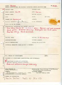 Georgia Architectural and Historic Properties Survey of Morven [024] Gin St. Quitman, Ga. December 1980