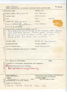 Georgia Architectural and Historic Properties Survey of Morven [034] Railroad St. Quitman, Ga. December 1980