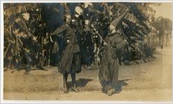 Two girls in costume.