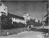 "Along Dormitory Row for Women, Main Campus."