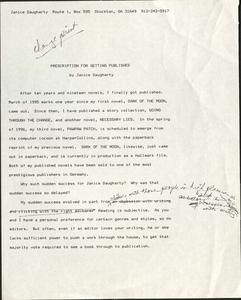 Prescription for Getting Published
