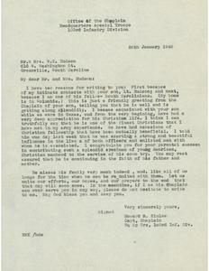 Four letters from the Chaplain to Dugald and Leona