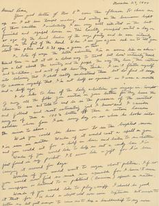 Letter to Leona Strickland from Dugald Hudson, November 27, 1944