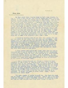 Letter to Will and Rosa Strickland from Dugald Hudson, SS Letterhead, 1945