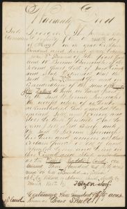 Warranty Deed, Camden County, 1877