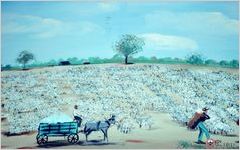 Sign painter Curtis Everett of Donalsonville depicts the era when cotton was South Georgia's sole cash crop