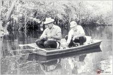 Billy Payne and Henry Overton fish the Alapaha River in a pond boat built by Mr