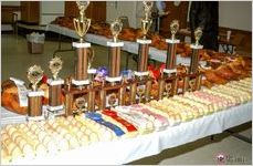 Lowndes County Ham & Egg Show Judged hams and eggs with ribbons and trophies Lowndes County Civic Center