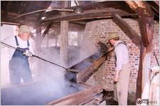 Discharging the rosin