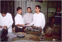 Musicians who sing and play bhajan for Diwali