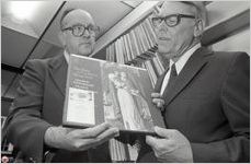 Clayton Hackaby and John Haxford, Odum Library,  March 16, 1983