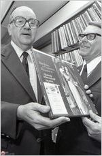 Clayton Hackaby and John Huxford, Odum Library,  March 16, 1983