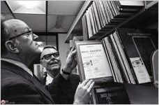 Clayton Hackaby and John Haxford, Odum Library,  March 16, 1983