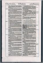 Leaves from King James Bible-Matthew