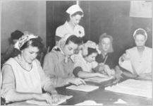 "Students lend a helping hand to Red Cross" (Pinecone,  1943)