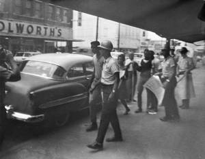 Woolworth's Protestors and Law Enforcement Officers
