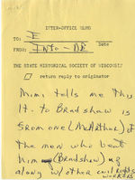 Gladstone--Susan Gladstone papers, 1963-1965 (Archives Main Stacks, SC 669, Folder 1)