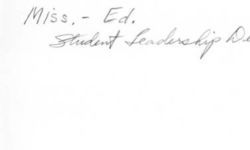 Montgomery--Mississippi Education Student Leadership Development Institute (Lucile Montgomery papers, 1963-1967; Historical Society Library Microforms Room, Micro 44, Reel 1, Segment 15)