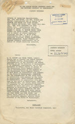 Kinoy--Legal documents re: COFO v. Rainey, 1964 : Brief, 1964 (Arthur Kinoy papers, circa 1930-2003; Z: Accessions, M2007-010, Box 8, Folder 22)