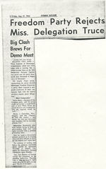 Freedom Information Service--Clippings, August 1964 (Freedom Information Service records, 1962-1979; Archives Main Stacks, Mss 515, Box 1, Folder 1)