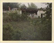 Photograph of buildings on HWY 301 being destroyed, Ludowici, Georgia