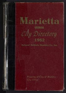 Marietta City Directory, 1952