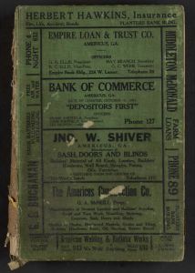 Polk's Americus City Directory including Andersonville, De Soto, Leslie, Plains and Sumter, 1923 Volume III