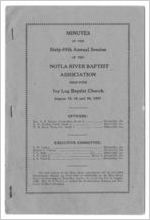 Minutes of the Notla River Baptist Association, Blairsville, Georgia, 1927
