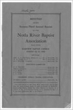 Minutes of the Notla River Baptist Association, Blairsville, Georgia, 1935