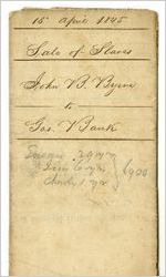 Bill of sale for slaves, New Orleans, Louisana, 1845 April 18