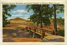 Ocmulgee National Monument and Council Chamber in distance, Macon, Georgia