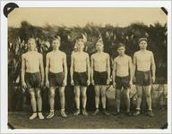 Photograph of Young Men Dressed as Greek Wrestlers and Runners at Peach Festival, Fort Valley, Peach County, Georgia, 1924