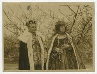 Photograph of King, E. M. Whiting, and Queen, Mrs. Alfred Hume Jr, at Peach Festival, Fort Valley, Peach County, Georgia, 1924