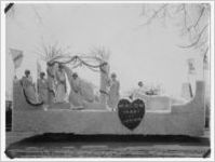 Photograph of Women on Macon Float at Peach Festival, Fort Valley, Peach County, Georgia, 1924