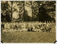 Photograph of Ladies Representing States and Countries, with Pages, at Peach Festival, Fort Valley, Peach County, Georgia, 1924