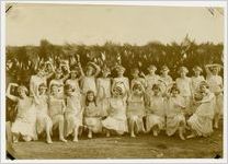 Photograph of Young Women Dressed as Peach Blossoms at Peach Festival, Fort Valley, Peach County, Georgia, 1924