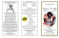 Home Going Celebration for Barbara A. Allen, Saturday, July 5, 2014, ~11:00 A.M.~, Providence Missionary Baptist Church, 115 magnolia Street, Thomasville, Georgia, Rev. Dr. Emory C. Virgil, Sr., Pastor, Dr. Verbertha Tillis, Pastor-Officiating
