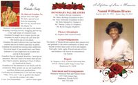 A Lifetime of Love & Memories, Naomi Williams Bivens, Sunrise April 23, 1923 - Sunset May 23, 2018