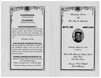 Homegoing Services For Mr. Ray C. Bradshaw, May 27, 1963, August 13, 2010, Saturday, August 21, 2010, 11:00 a.m., Mount Olive Missionary Baptist Church, Bush Street, Sale City, Georgia, Reverend W. C. Whitfield, Pastor/Officiating