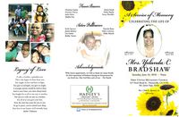A Service of Memory Celebrating the Life of Mrs. Yolanda c. Bradshaw, Saturday, June 16, 2018, Noon, First United Methodist Church, 425 North Broad St., Thomasville, GA 31792, Rev. James Sapp, Pastor, Rev. Chris E. Spencer, Jr., Officiating