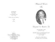 Memorial service for Raymond A. Brookins, Jr., Saturday, April 11, 2009, 12:00 p.m. noon, Bethlehem African Methodist Episcopal Church, 412 2nd Street Southwest, Cairo, Georgia, Rev. Jennifer D. Baker, pastor, Rev. Andrea Lynn Jones, presiding