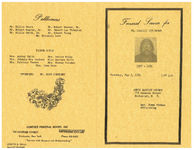 Funeral services for Mr. Charlie Lee Brown, Thursday, May 7, 1981, 1:00 p.m., Aenon Baptist Church, 175 Genesee Street, Rochester, N.Y., Rev. Jimmy Thomas, officiating